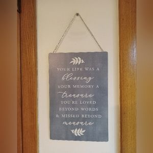 Sentimental Metal Memorial Sign